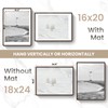 18x24 Picture Frame, Large Rustic Poster Frame 18"x24", matted to