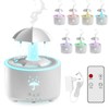 Regenschirm Luftbefeuchter, 300ml Rotierender Luftbefeuchter mit Fernbedienung 7-Farben LED Luftbefeuchter