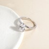Titaniumcentral Rings for Women Silver 925 Solitaire Ring 3CT Oval