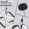 Vloitgol Black Led Pendant Light Fixtures,6000K Cool White Modern Pendant