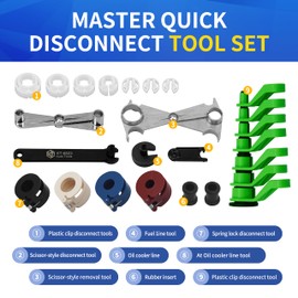 Kuntech Master Quick Disconnect Tool Set, Fuel Line Disconnect Tool Kit for Automotive A/C Fuel & Transmission Systems, Transmission Line Disconnect Tool Compatible with Various Automotives