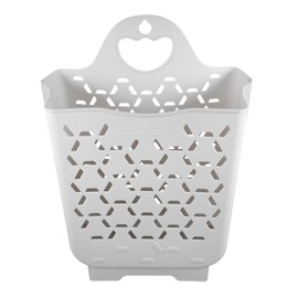 Collapsible Laundry Basket Foldable Laundry Basket Wall Hanging Foldable Dirty Clothes Basket Wall Laundry Hamper Mounted Laundry Hampers Clothing White Child Tpe Plastic Basket