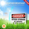 T&R Oxygen Storage No Smoking No Open Flames Sign -