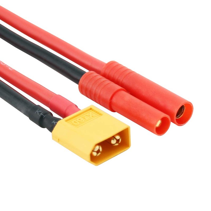 OliRC 2pcs XT60 Male to HXT 4MM Bullet Connector/Adapter 12