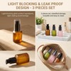 3Pcs 0.5oz/15ml Glass Lotion Pump Bottles Travel Size