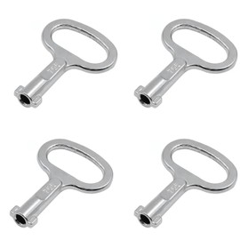 4Pcs Electrical Cabinet Key 5mm Hole Zinc Alloy Water Meter Box Safety Key 50x35mm,For Tool Box,Multipurpose Mailbox,Power Cabinet,Electric Box,Suitable for Flat Lock