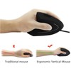 Ergonomic Mouse Left Hand,Vertical USB Wired Mouse Left-Handed Mice,3 Adjustable