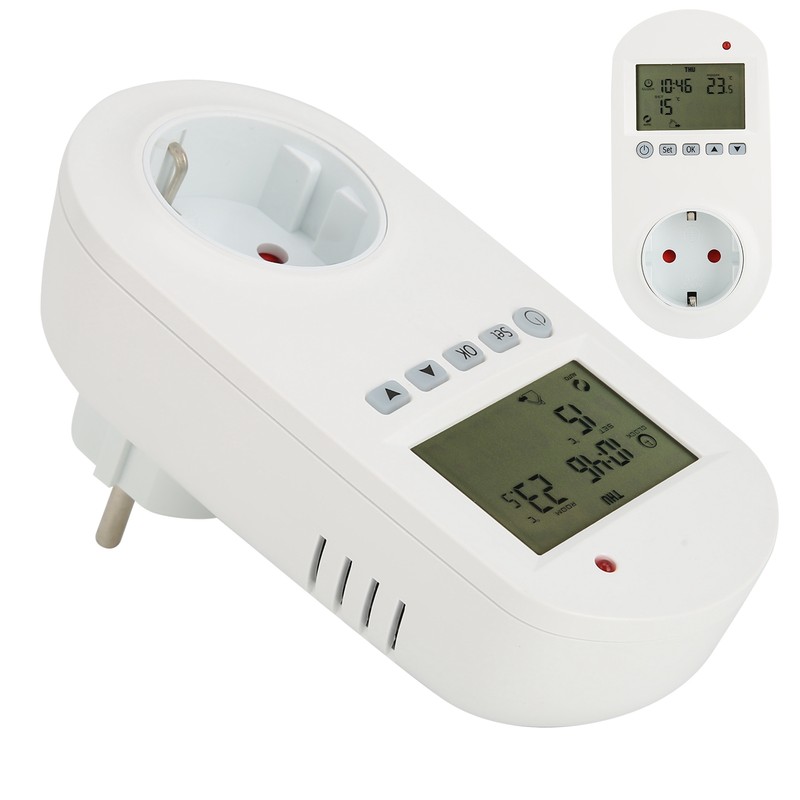 16A Plug‑in Thermostat Programmable Electric Heating Temperature Controller