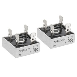 PATIKIL KBPC25-10 Rectifier Diode, 2 Pcs Bridge Rectifier 25A 1000V Electronic Silicon Diodes for Converting AC Power to DC Power, White