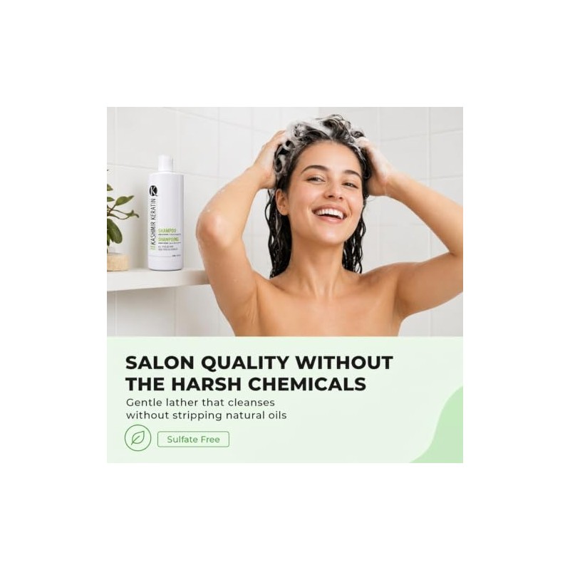 Kashmir Keratin Enriched Shampoo Sulfate Paraben Free For All Types