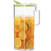Komax Large Plastic Water Pitcher with Lid Square Water Carafe
