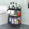 SPACEKEEPER Rolling Storage Cart, 3 Tier Utility Cart Laundry Room