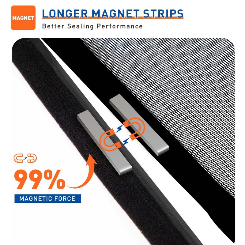 MAGZO Magnetic Screen Door Fits Door Size 38 x 82
