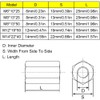 M14 x 2-Pitch x 40mm Long 304 Stainless Steel Hex