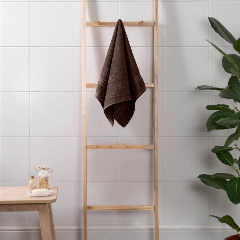 Brentfords Hand Towels for Bathroom Dark Brown, 100% Cotton Hand