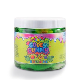 Sour Gooey Gummies – Green Apple Flavor – Wet & Sticky Candy Snack with Sour Ooze – Sweet & Tangy Green Apple Treat – 22 oz Jar