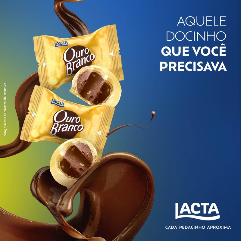 Ouro Branco Brazilian White Chocolate Bonbons Lacta | 2.2 lbs,