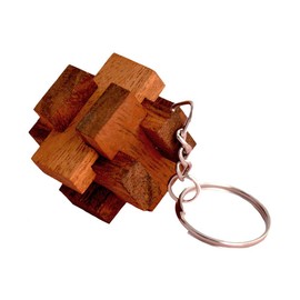 Key Anax Puzzle Keyring Designer 3D Puzzle with 4 Pieces, Wooden Puzzle Game, Knobelwood, Anax Puzzle, Interlock Puzzle, Brain Teaser, IQ Test, IQ Puzzle, Learning Puzzle