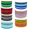 YBMYCM 60PCS Bohemian Multi Layer Crystal Beaded Stacking Bracelets Round
