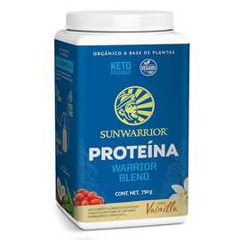 Sunwarrior Warrior Blend Proteína Vegana Orgánica en Polvo | Proteina Vegetal con BCAA, Aminoácidos y Proteína de Chícharo y Baya de Goji | Sin Gluten, Soja, Lácteos, Sintéticos ni Transgenicos | 30 Porciones, Vainilla