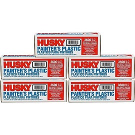 5-Rolls of 9’ x 400’ Poly-America 03509H Husky Clear .31-Mil High Density Painter’s Plastic