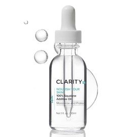 ClarityRx Nourish Your Skin 100% Squalane Oil for Face, Natural Plant-Based Moisturizing Facial Serum with Antioxidants for Dry Skin (1 fl oz)