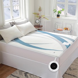 Gotcozy Heated Mattress Pad Full Size - Electric Mattress Pad Fit up to 15‘’with 6 Heat Setting & 10 Hour Auto Off ETL Certified Machine Washable