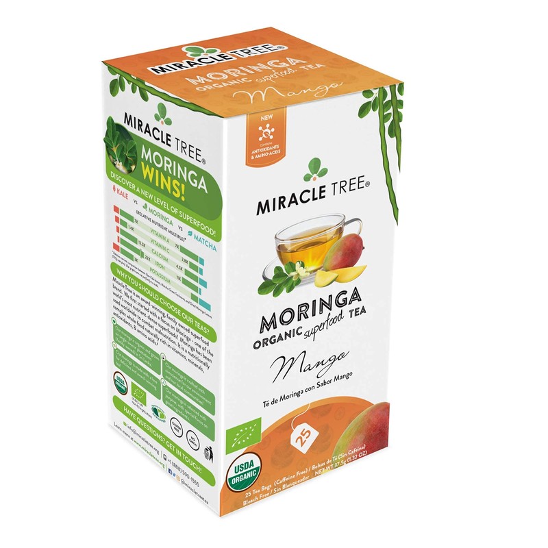Miracle Tree - 6 Count of Organic Moringa Superfood Tea,