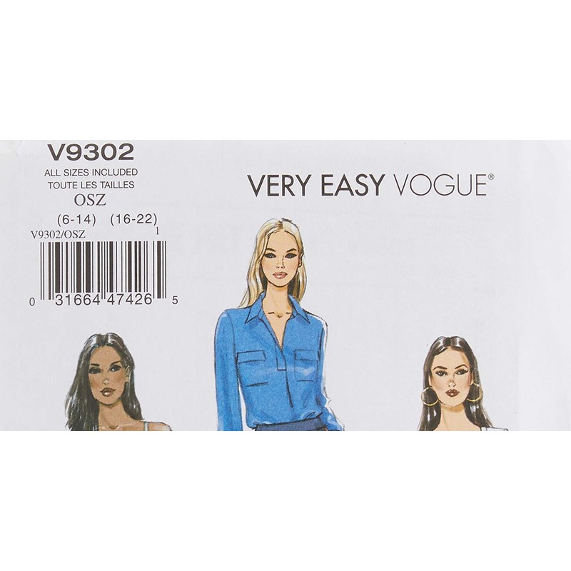 Vogue Patterns 9302 OS Misses Pants, Tissue Multi-Colour, 15 x