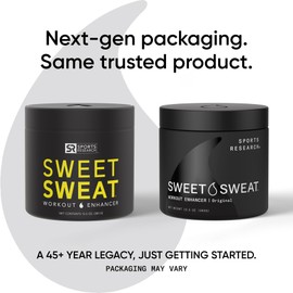 Sports Research® Sweet Sweat 'Workout Enhancer' Gel (Original Scent) - Maximize Your Exercise & Sweat Faster - 13.5oz Jar