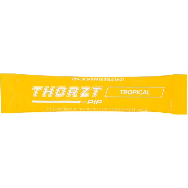 PIP Thorzt Tropical Solo Shots, 50 ct, Hydration Packets, Electrolytes,