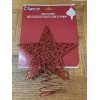 Elégance Elegance Christmas Tree Topper Red Glitter Star