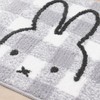 Senko Miffy Check Line Bath Mat, Approx. 17.7 x 23.6
