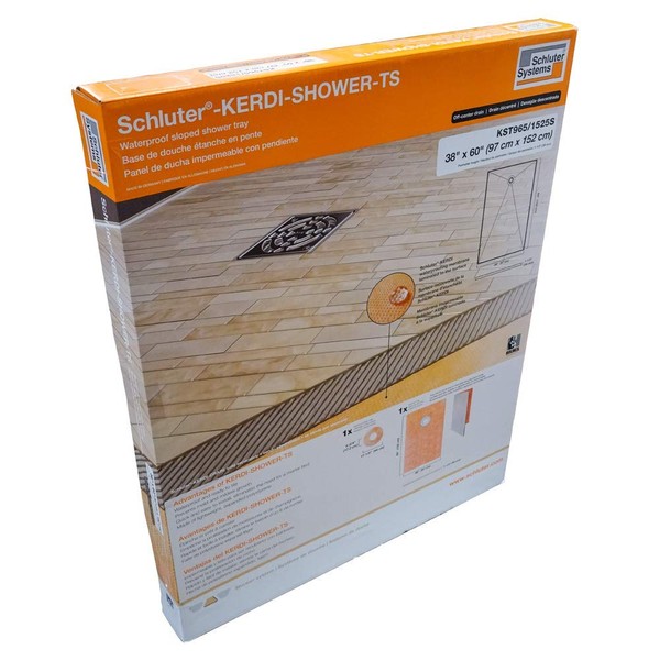 Schluter Kerdi 38" x 60" Shower Tray Off-Center Drain Placement
