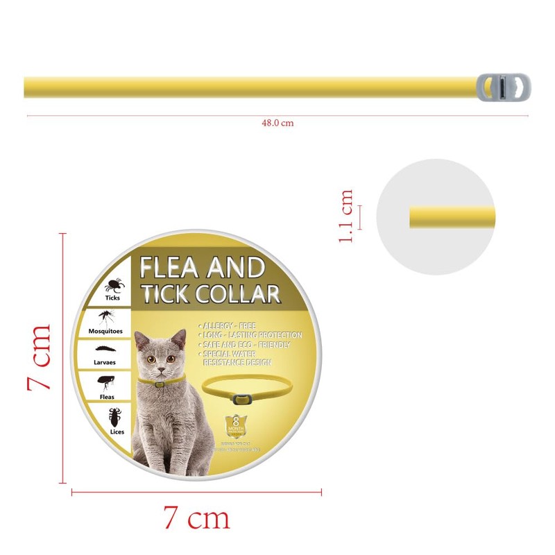 2 Pack Cat Collar, Waterproof & Adjustable, 16-Month Protection for