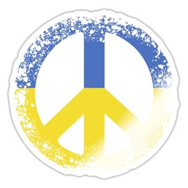 Spreadshirt Peace Ukraine Sticker, 10 x 10 cm, White Glossy