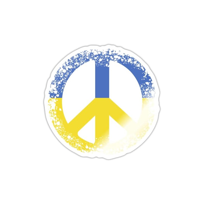 Spreadshirt Peace Ukraine Sticker, 10 x 10 cm, White Glossy