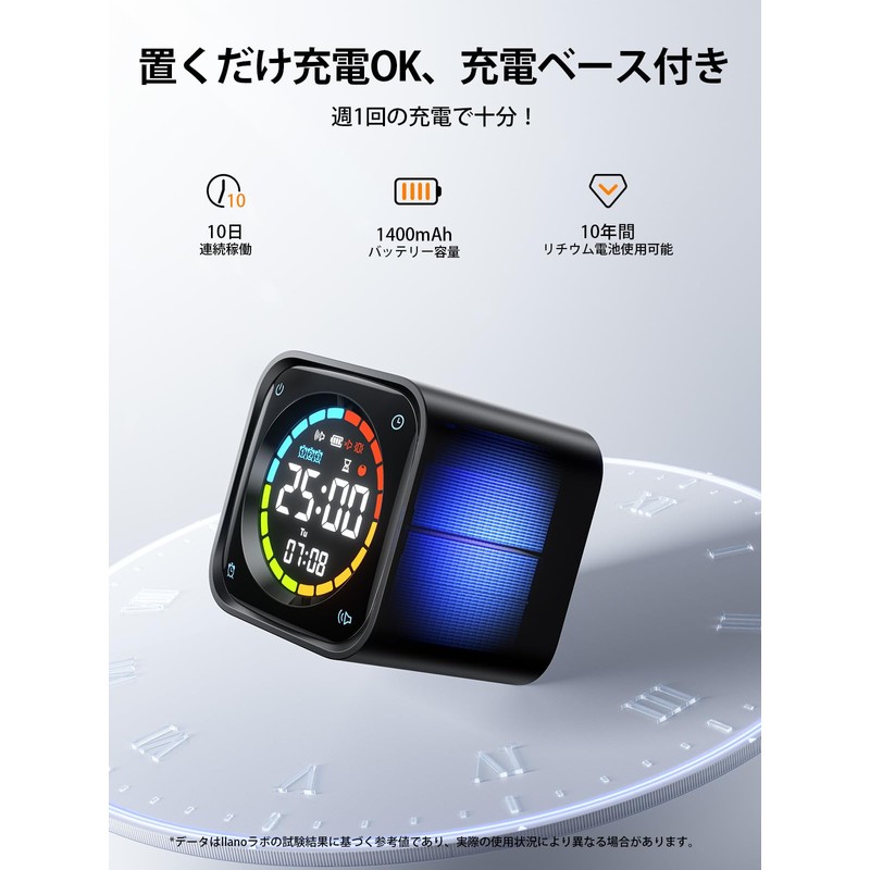 TICKTIME Clock Alarm Clock, Pomodoro, Timer, Type-C Charging, Magnet, Japanese