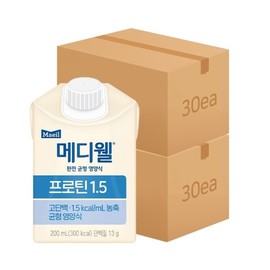 Mediwell 메디웰 엠디웰 프로틴 1.5 200ml 60팩(30팩 2박스) 환자균형식 영양보충 단백질 Mediwell MDwell Protein 1.5 200ml 60 Packs (30 Packs 2 Boxes) Patient Balanced Diet Nutritional Supplement Protein