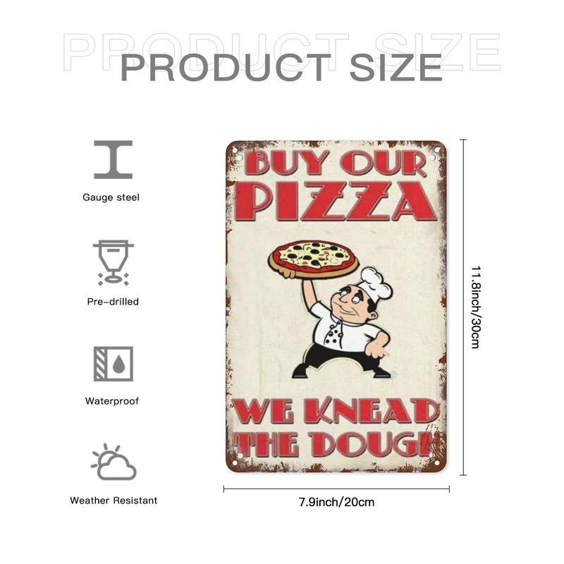 Cartoon Pizza, Buy Our Pizza, We Knead the Dough, Chef's