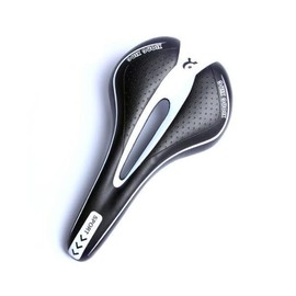 Bicycle Saddle, Sports, Painless, Replacement, Memory Foam, Shock Absorption, Road Bike, Slim, Stylish, Black x White