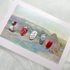 [Handmade Nail Tips] Water Glow Horizontal Cat Nails – Round