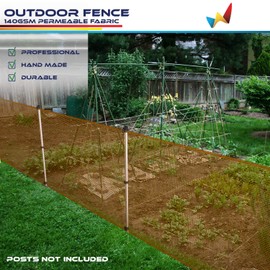 Windscreen4less Outdoor Garden Fence Mesh Netting Roll Temporary Fencing for Backyard Rabbits Chickens Poultry Vegetable Dogs 6'H x 22'L Mesh Orange