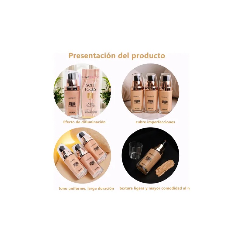 Base Líquida Studio Fix, Cubrimiento Perfecto, Larga Duració