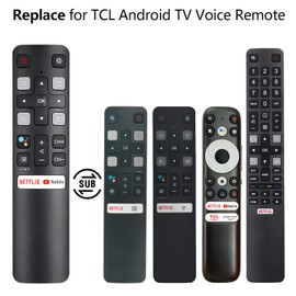 RC802V FNR1 Voice Remote Control Rplacement for All TCL-Android-TV-Remote for TCL Smart TV 32S6500A 32S6500S 40S334 40S6500FS 40S6510FS 40S6800FS 43S434 49S6800FS 50S434 55S434 55Q637 65Q637 70S430