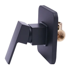 Square Shower Handle Valve Trim Kit Single-Function Shower Valves Bathroom Shower Valve Replacement Trim Repair Kits, Black
