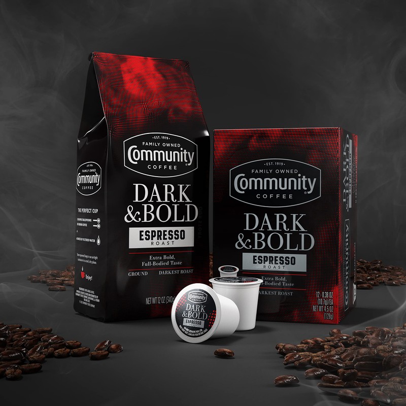 Community Coffee Dark & Bold Espresso Roast 72 Ounces, Extra