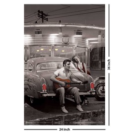 Legendary Crossroads 2 - Marilyn & Elvis - by Chris Consani - Poster - 24" x 36"