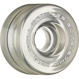 RollerBones Art Elite 101A Competition Roller Skate Wheels (Set of 8), Clear, 57mm