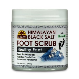 OKAY Pure Naturals Black Salt Foot Scrub 6oz